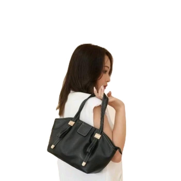 Everest Tas Selempang Wanita Sling Bag Premium Import Kulit Hitam Bahan Sintetis Asli Size 35x11x20 
