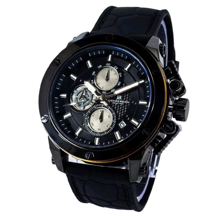 BENDERSON 1730 Jam Tangan Pria Chrono Date Aktif Tali Silicon