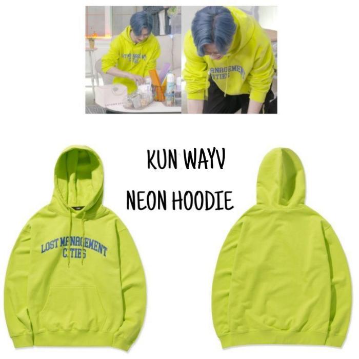 S - XXXXXL(6XL) Hoodie Neon Green KUN NCT WAYV Sweater Green Hijau Neon LOST JUNGWOO BIG SIZE OVERSI