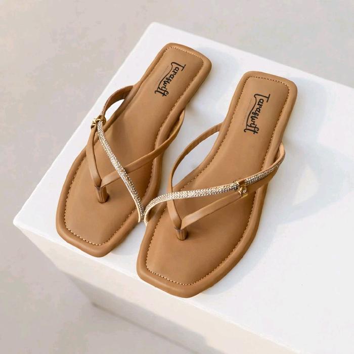 Sandal Taraswift Rindi Jepit glitter blink2 korea Sandal Daily wanita