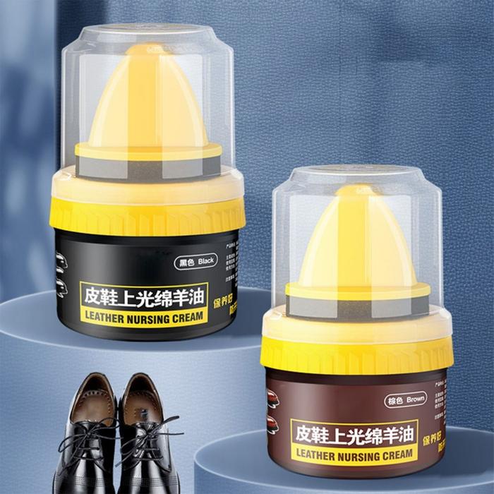 Semir Kulit Semir Sepatu Semir Sepatu Kulit Asli Perawatan Sepatu Kulit  Coklat Dengan Kuas Semir Se