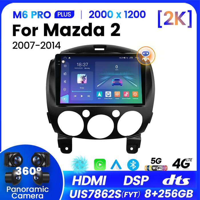 FYT M6Pro Plus Android 12 Car Radio for MAZDA 2 Mazda2 2007 - 2014