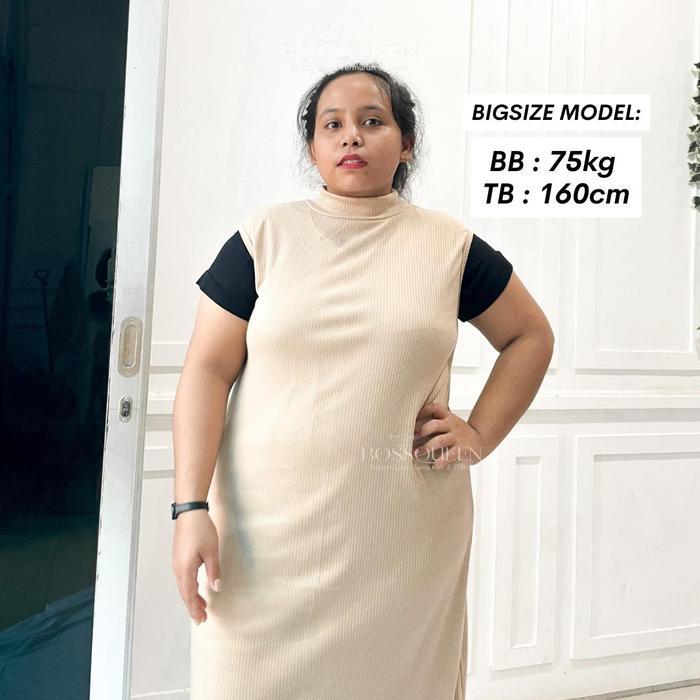 INNER DRESS KNIT WANITA - DALAMAN WANITA RAJUT SPAN - DRESS TURTLENECK RAJUT Muslim Panjang Gamis At