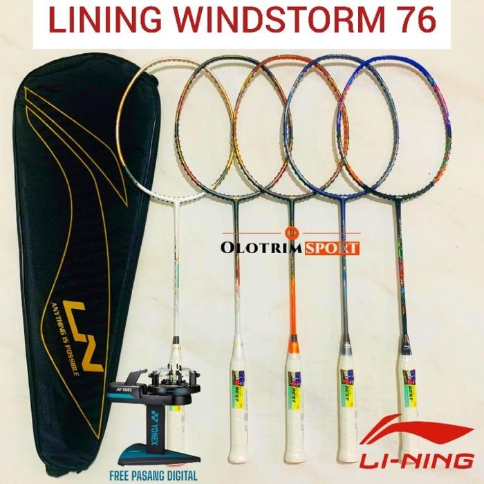 Raket Badminton LINING WINDSTORM 76 5u Original