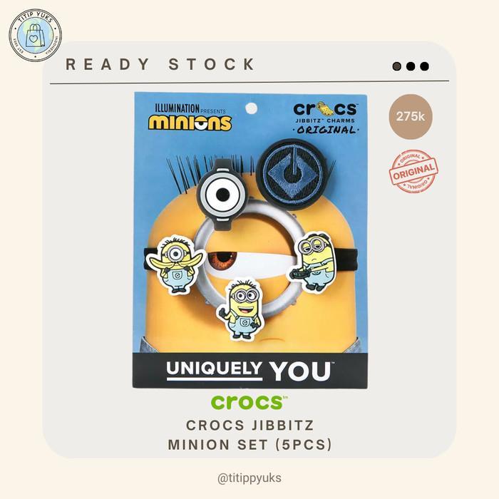 sale Jibbitz Crocs Original Minion set isi 5pcs LED