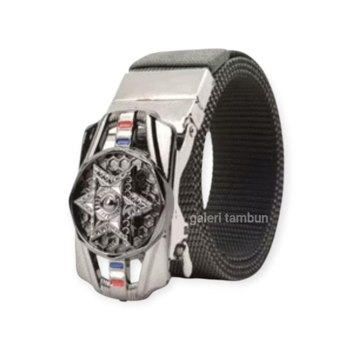 IKAT PINGGANG PRIA KINCIR REL OTOMATIS GESPER METAL REL OTOMATIS SABUK KANVAS NILON