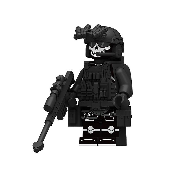 6pcs/Set Mainan Tentara Mini Minifigure Mainan Balok Mini Susun Tentara Militer Swat Team Mainan Bal