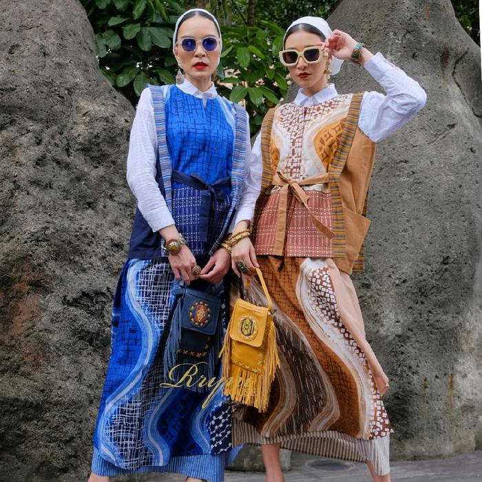 pavita vest batik pekalongan motif kontemporer, tenun baduy, lurik