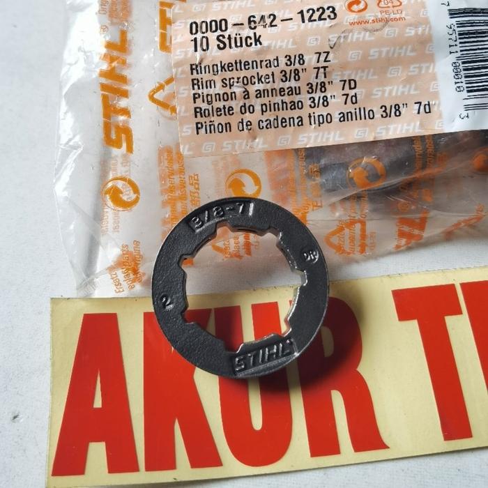 cincin sproket rim sprocket STIHL MS 038 381 382 888   3/8"  7T  STIHL ASLI ORIGINAL