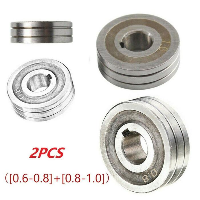 2 Pcs V-Groove Knurled Groove Mig Welder Wire Feed Drive Roller Roll