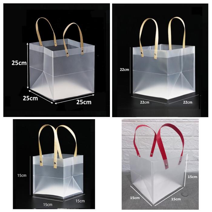 READY! TAS MIKA POLOS PP DOFF | GOODIE BAG | TAS BINGKISAN | TAS HAMPERS | TAS TENTENG PP DOFF TRANS