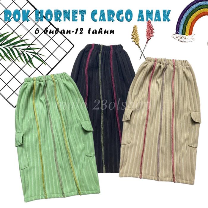 ROK KORNET CARGO ANAK PEREMPUAN/ROK ANAK TERBARUUU