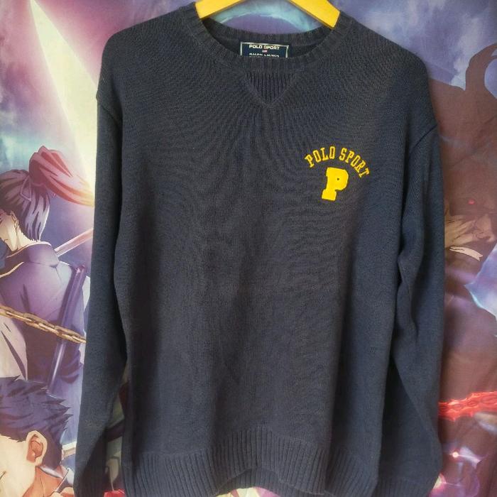 Vintage Polo Ralph Lauren Sport Sun Faded Crewneck Sweater Sweatshirt Jaket Original Second Korea Ja