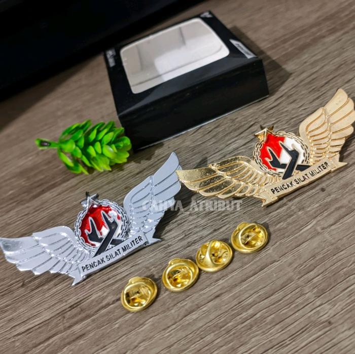 BREVET PIN PSM/PENCAK SILAT MILITER TERBARU PREMIUM GOLD/SILVER