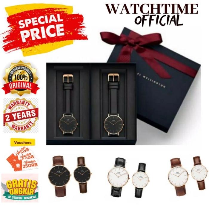 BIG SALE !! JAM DW COUPLE ORIGINAL JAM TANGAN PRIA WANITA DANIEL WELINGTON ORI ARLOJI COWOK CEWEK CO