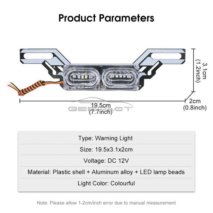 Geepact Sepeda Motor Lampu Belakang Sepeda Motor Strobo Lampu Rem LED