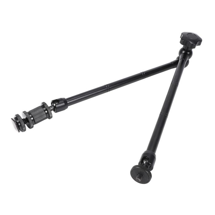 20Inch Adjustable Articulating Friction Magic Arm with Hot Shoe Mount for LED Light DSLR Rig LCD Mon