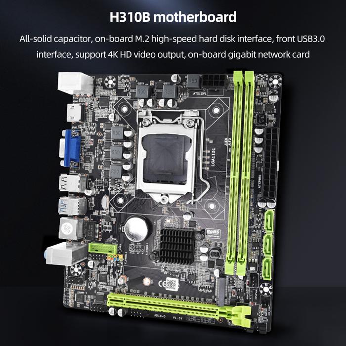 H310B Motherboard 32GB 2 X DDR4 Computer Motherboard