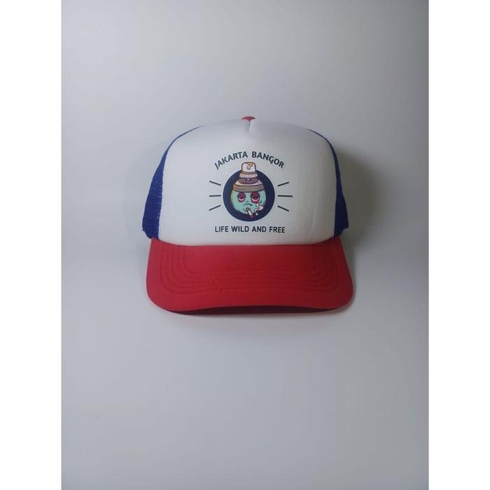 topi jaring Jakarta kikuk/ Jakarta Bangor free stiker