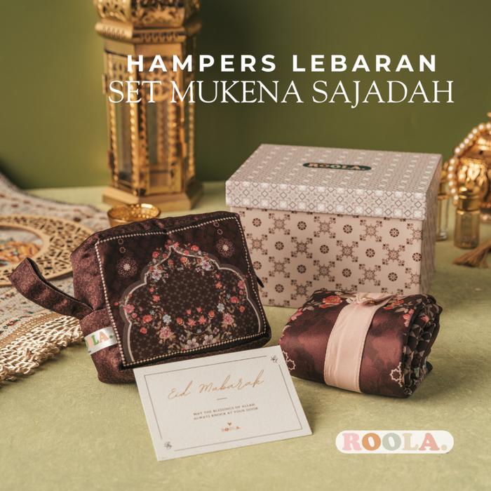 Hampers Mukena Travel 2in1 Polos dengan Sajadah Canvas Silk dalam Hardbox