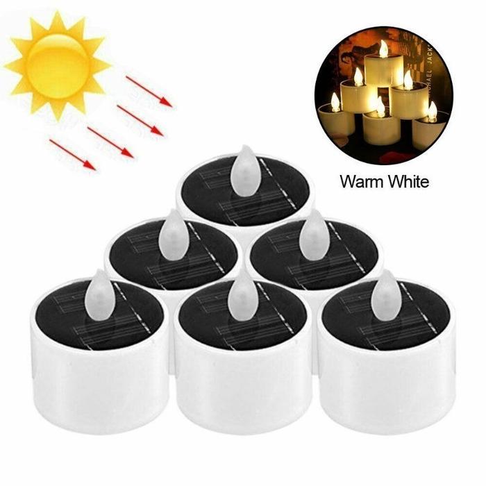 Lampu Lilin Solar Lilin Tenaga Surya Lampu Mini Dekorasi Kamar Tidur Rumah Lilin Led Lampu/Lampu Lil