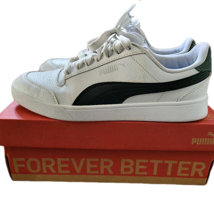 puma shuffle shoes white black