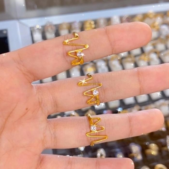 Cincin kurva satu gram emas muda cincin kurva emas muda mata satu emas muda cincin mata putih emas m