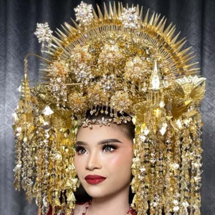 Suntiang padang / suntiang minang mansi padang sepuh emas / suntiang minang full jurai Hiasan Gold