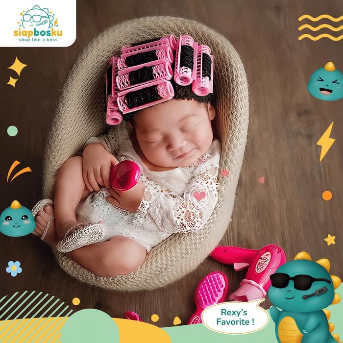 PREMIUM PROPERTI FOTO BAYI RAMBUT PALSU ANAK WIG MASKER TIMUN NEWBORN BABY SET
