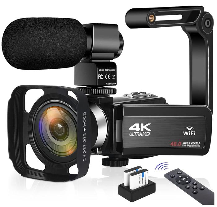 Kamera Video 4K Cocok untuk Perekam Video Kamera Digital HD 48MP