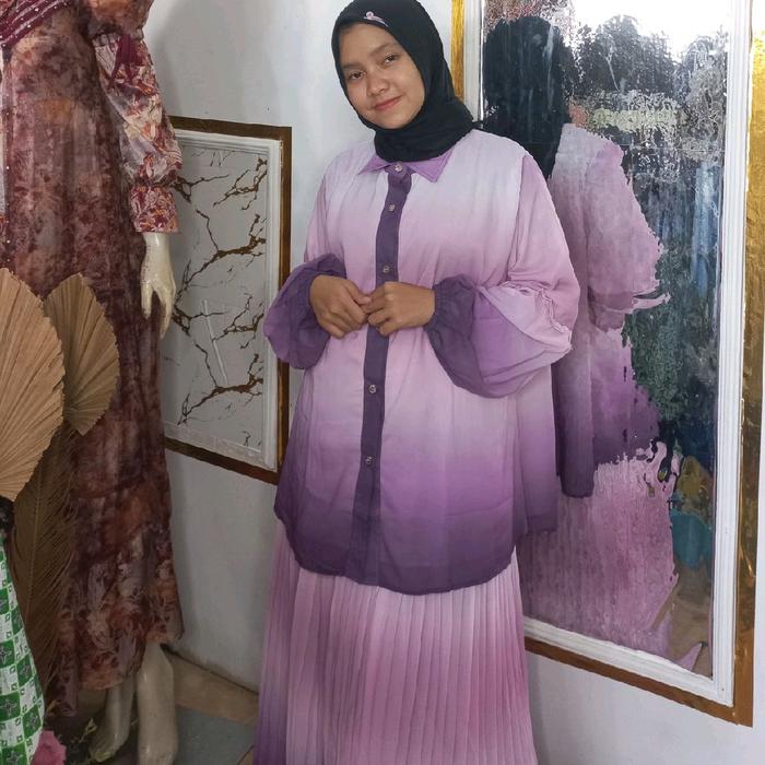 Gamis Muteki set rok Dewasa Muslim