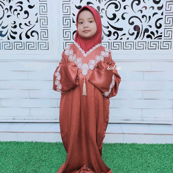 JELITA SIZE S - usia 6-8 tahun mukena abaya sholat