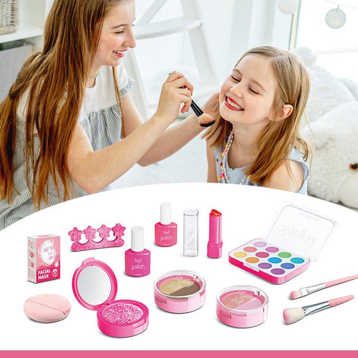 【】Make up anak /Mainan Anak-anak Simulasi Rumah Rias Set Rias Wajah Anak Perempuan Lipstik Eye Shado
