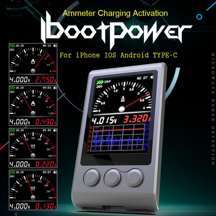 Ibootpower 4A-320mA power cable For iPhone Android TYPE-C Digital
