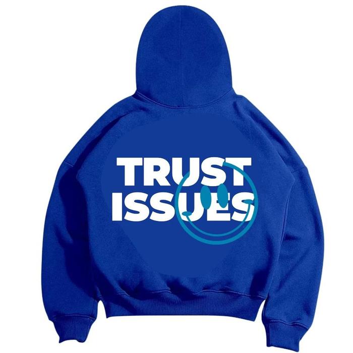 DISTRAP| HOODIE BOXY OVERSIZE TRUST ISSUE BIRU
