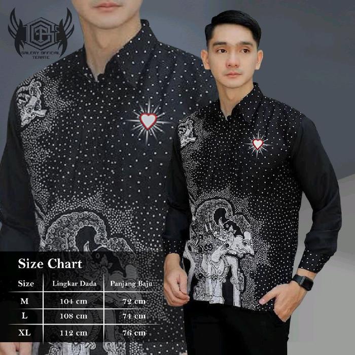 KEMEJA BATIK PSHT BORDIR LENGAN PANJANG KEMEJA BATIK WAYANG SH TERATE KEMEJA PRIA