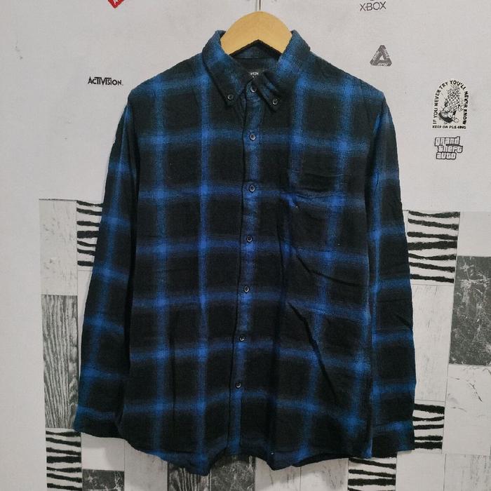 Kemeja flanel Topten model Veterano Gradasi warna