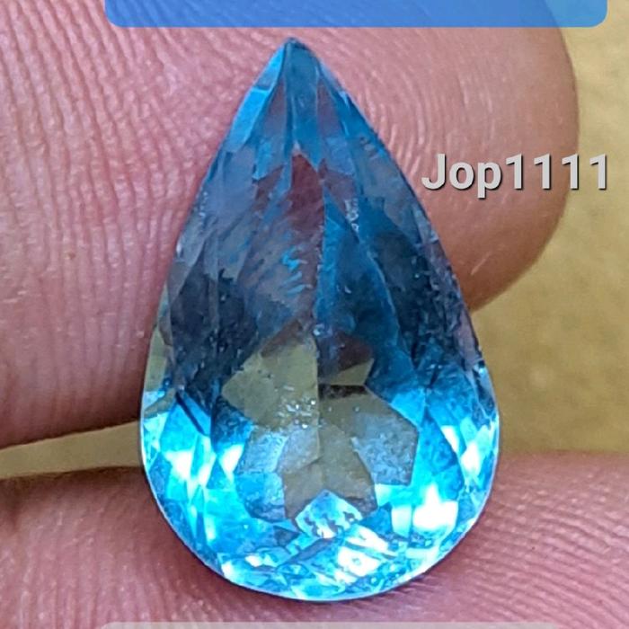 Natural BLUE TOPAZ BRAZIL AKTIF Alami + CERTIFIED MEMO GEMSTONE LAB Batu Permata Alami Alam Untuk Ci