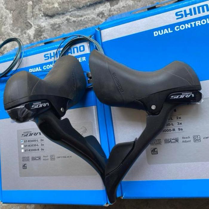 Brifter shimano sora r3000 kiri-kanan 2x9speed brake shifter sepeda   Original Ready stock