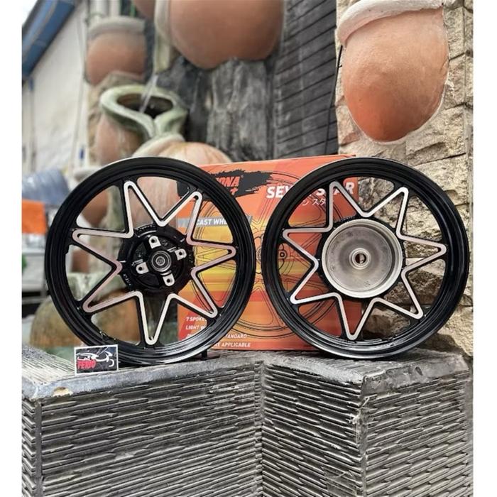 Velg Daytona Seven Star Beat Vario 110 Vario 125 Vario 150 Vario 160 CBS 185/215-14 Black Original D