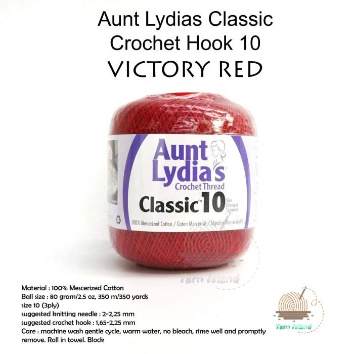 Benang Rajut Aunt Lydia Victory Red