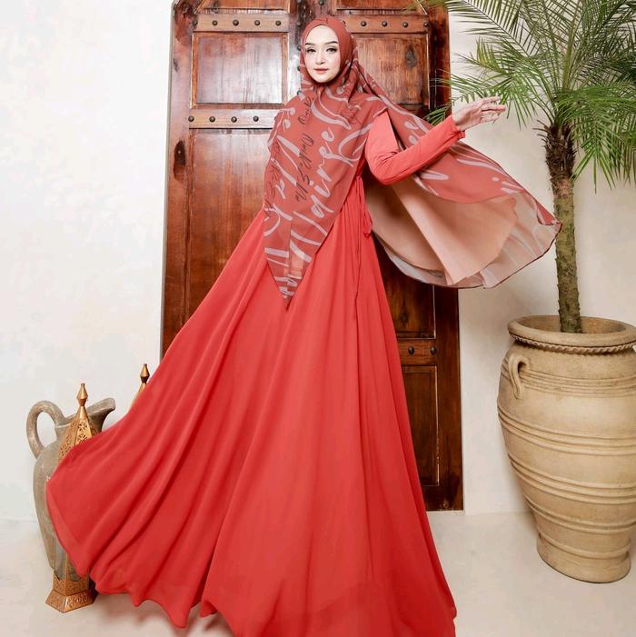 Fariz syari Eiji Serian Qaireena Gamis Wanita Dewasa Syari Muslim