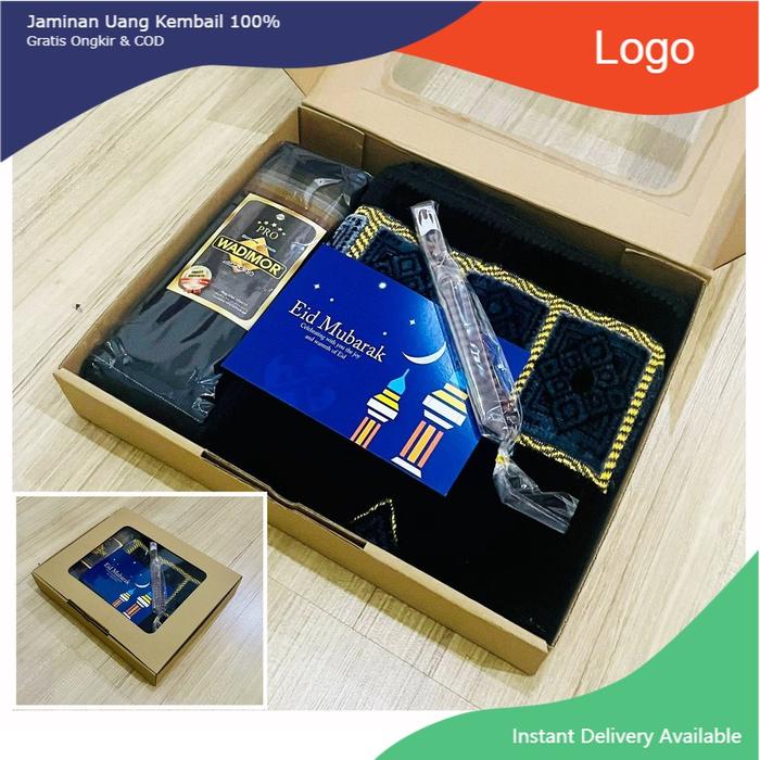 Paket Komplt Hampers Sarung Tenun Dan Sajadah Turk Bludru Tebal, Tasbh Brand