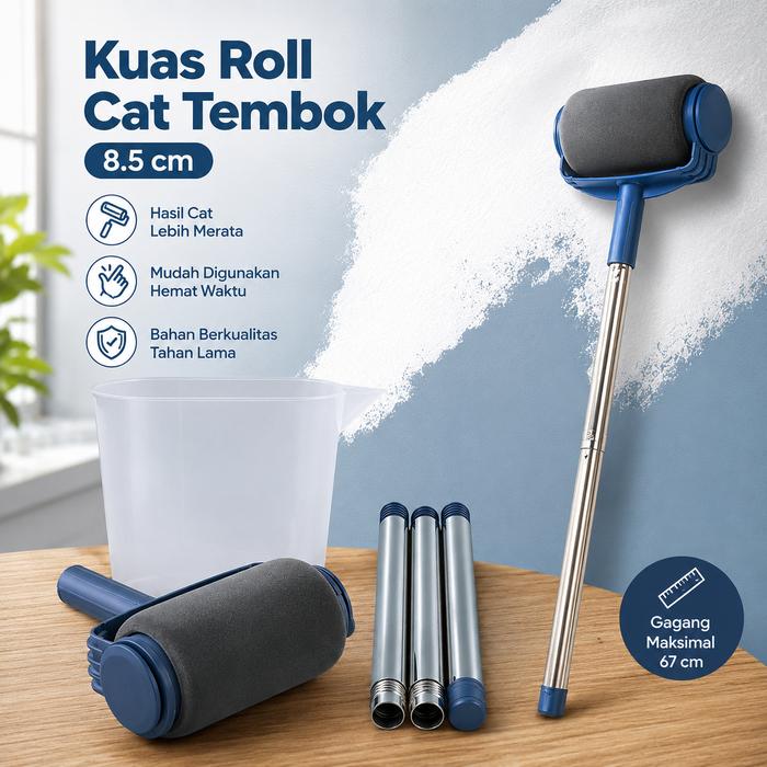 Mutiaramall - Kuas Roll Cat | Paint Roller Brush | Alat Cat Dinding