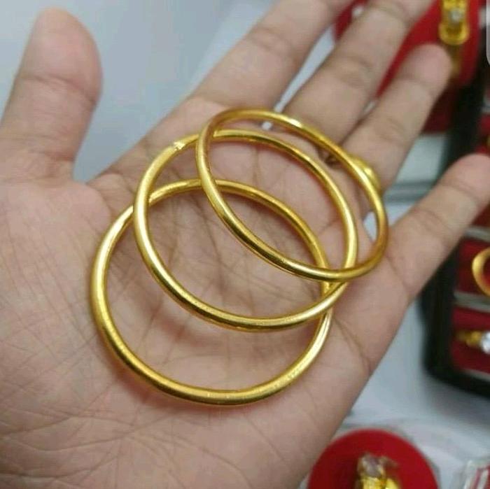 Gelang Kerong Motif Polos Lapis Kristal - Model Terbaru