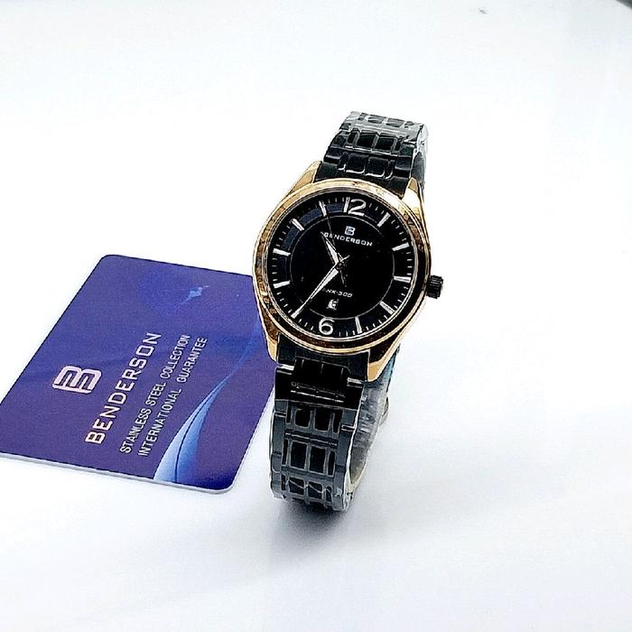 Jam Tangan Wanita Benderson Original Stainless Watches Gold