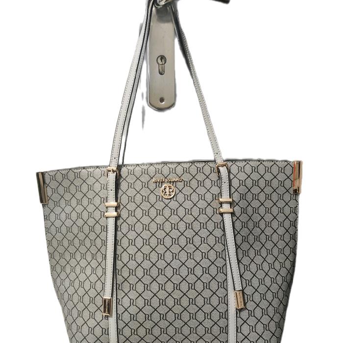 Tas Wanita Tote River Island Abu-abu