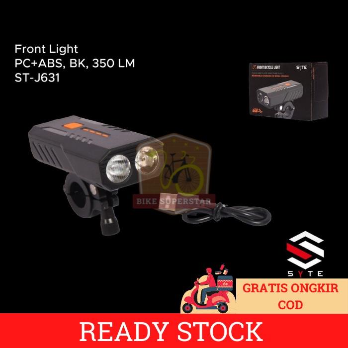 (COD) LAMPU DEPAN SEPEDA SYTE ST-J631 350 LUMEN KASKADA Outdoor