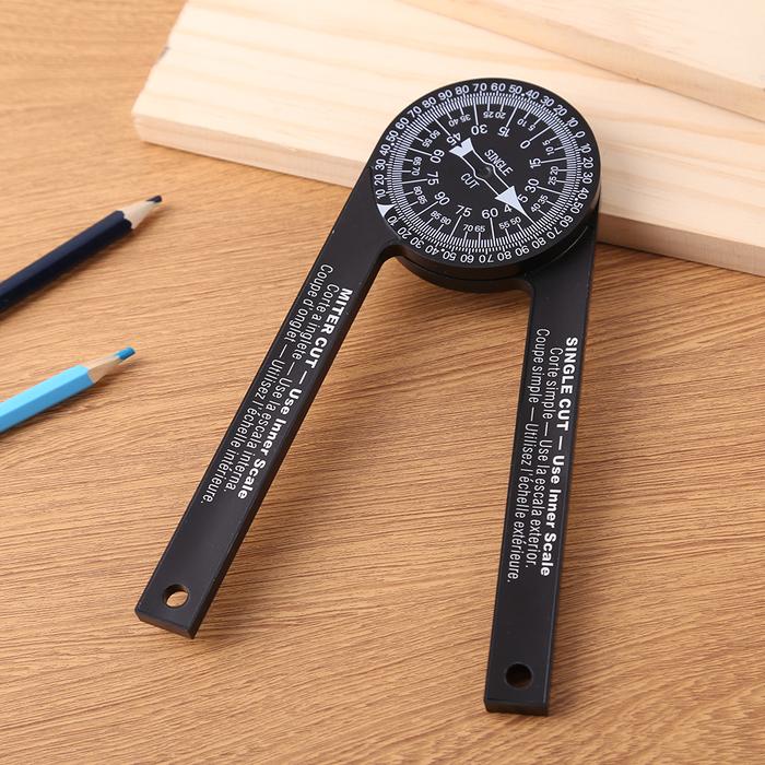 Pro Woodworking Scale Protractor with Marking Pencil ABS