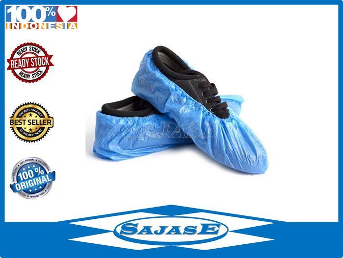 Exclusive Sale Shoes Cover Disposable Bahan Plastik Cpe Biru Tebal Cover Shoes Plastik Cpe Pasti Ori